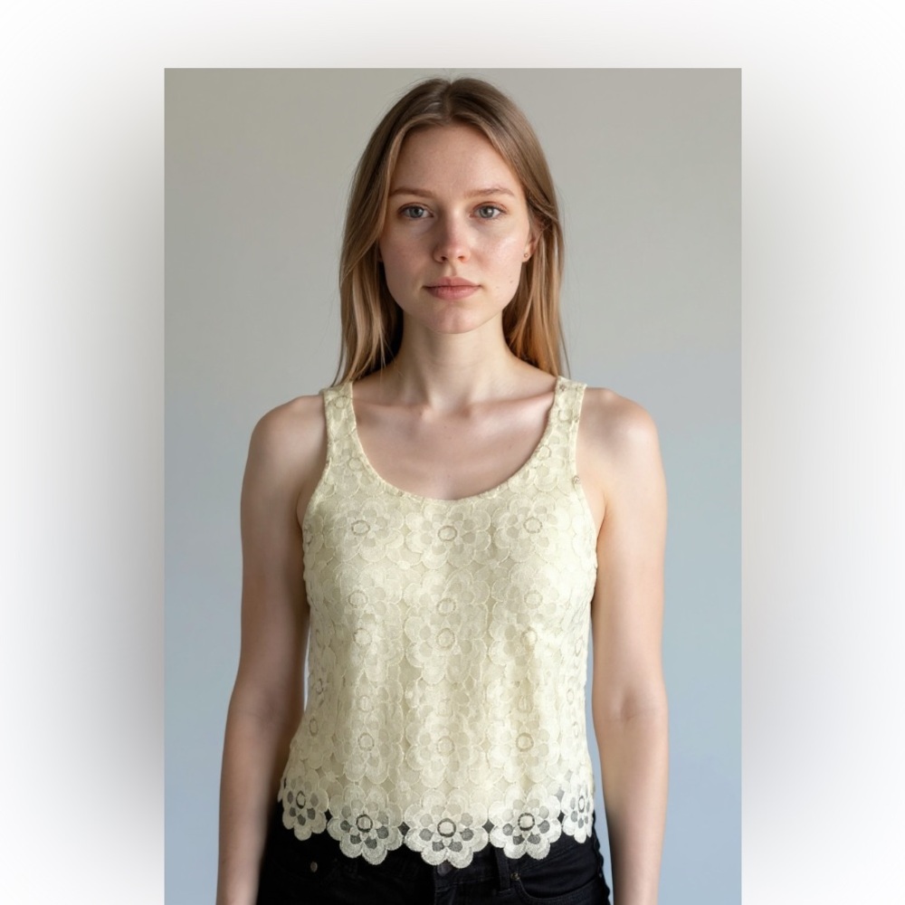 Loft Ivory Lace Lined‎ Camisole Top Blouse S Women Boho Fall Feminine NWT
